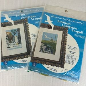Vintage pair(2) Johnathan Livingston Seagull-Paragon Needlecraft Kits-NIP